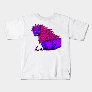 Bad Medieval Lion Suave Ladies? Kids T-Shirt